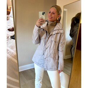 Cole Hann Packable Gray/Silver Rain Coat